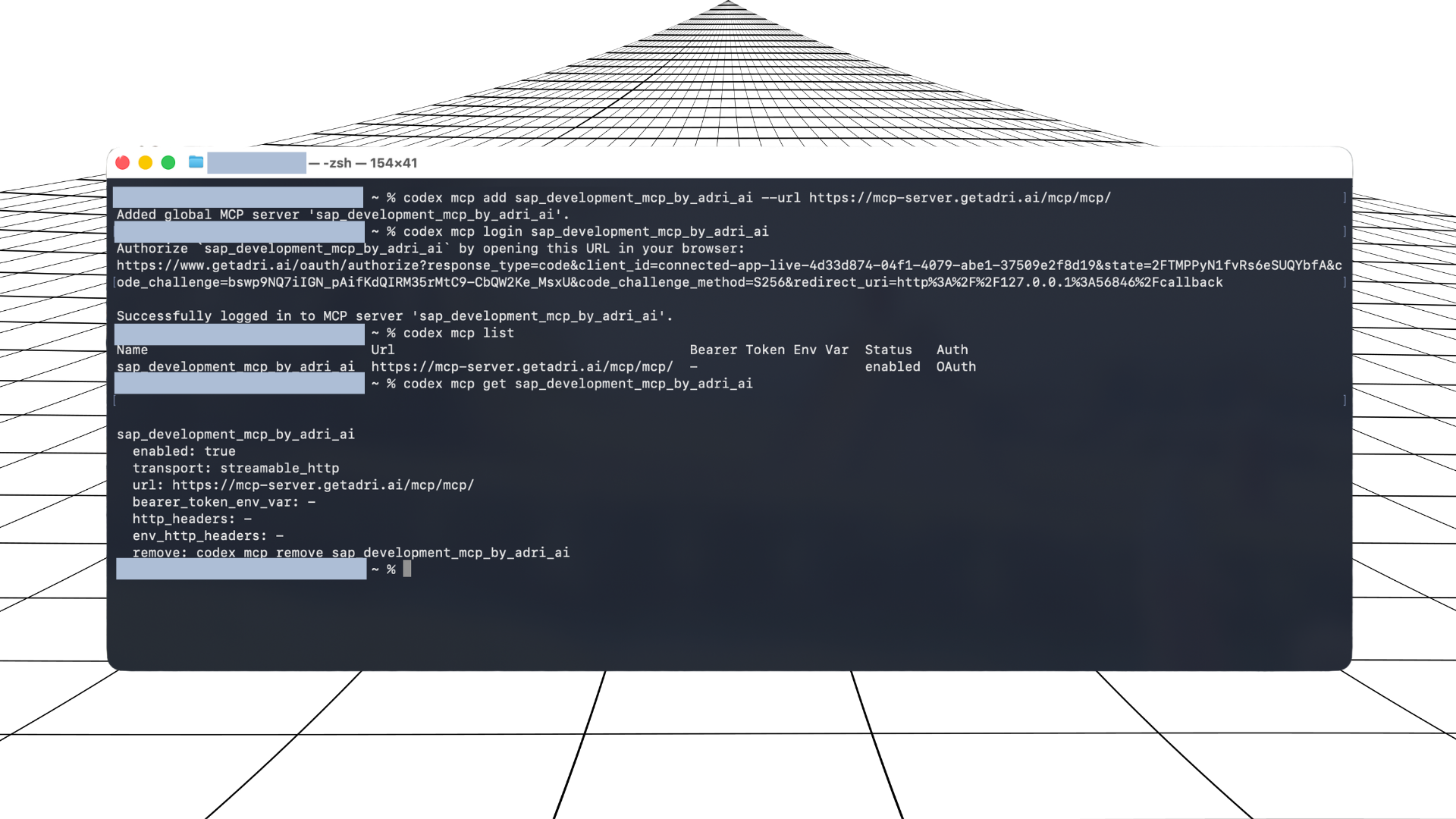 Complete Codex CLI MCP setup in terminal