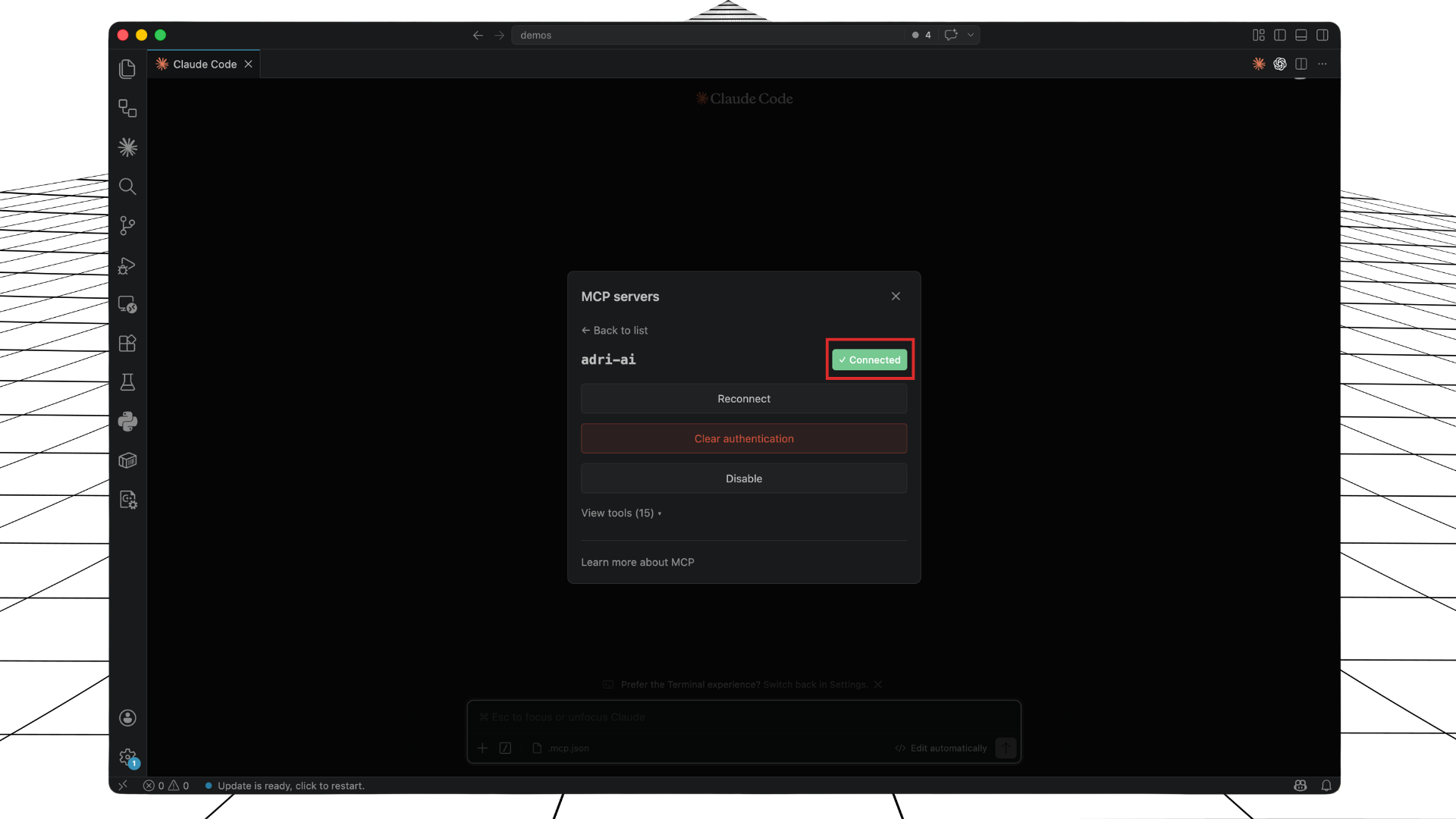 Verify adri-ai is connected