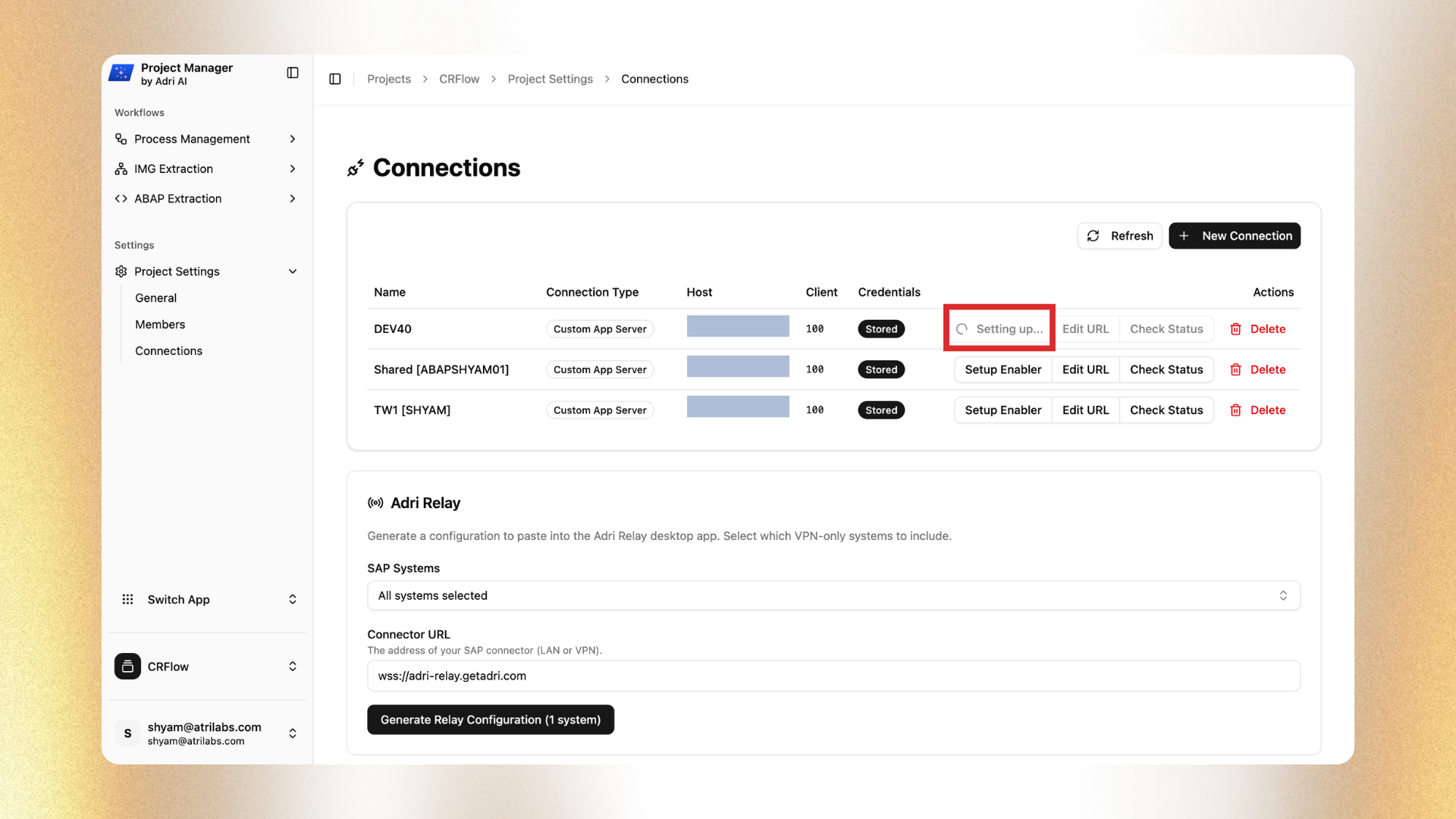 Wait while setup is running