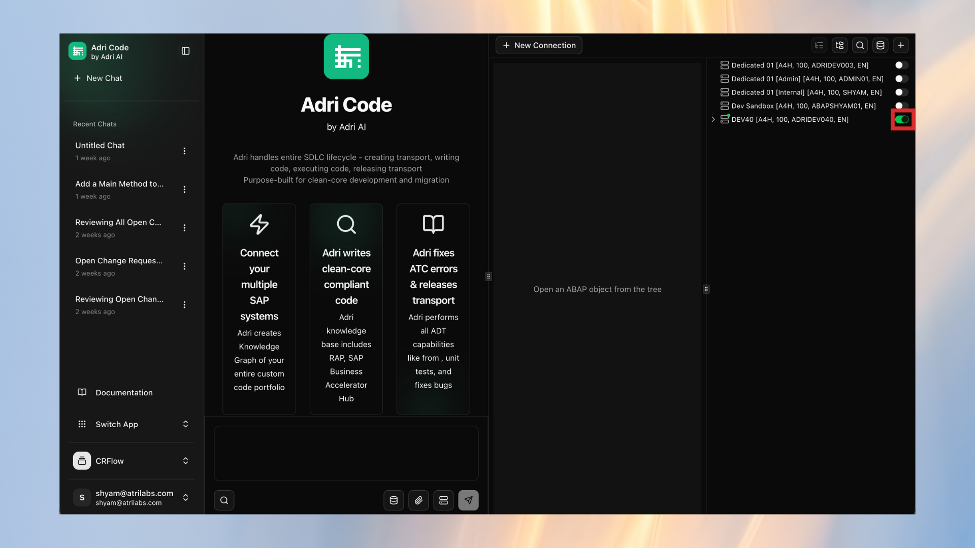 Verify the switch is green