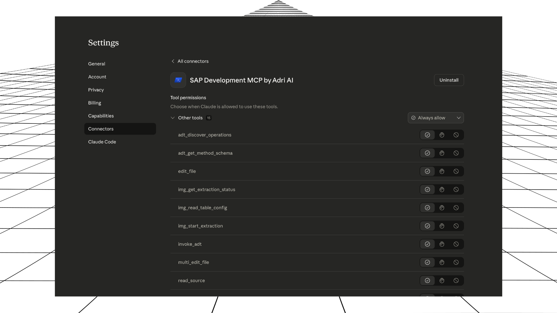 Verify Always allow is selected