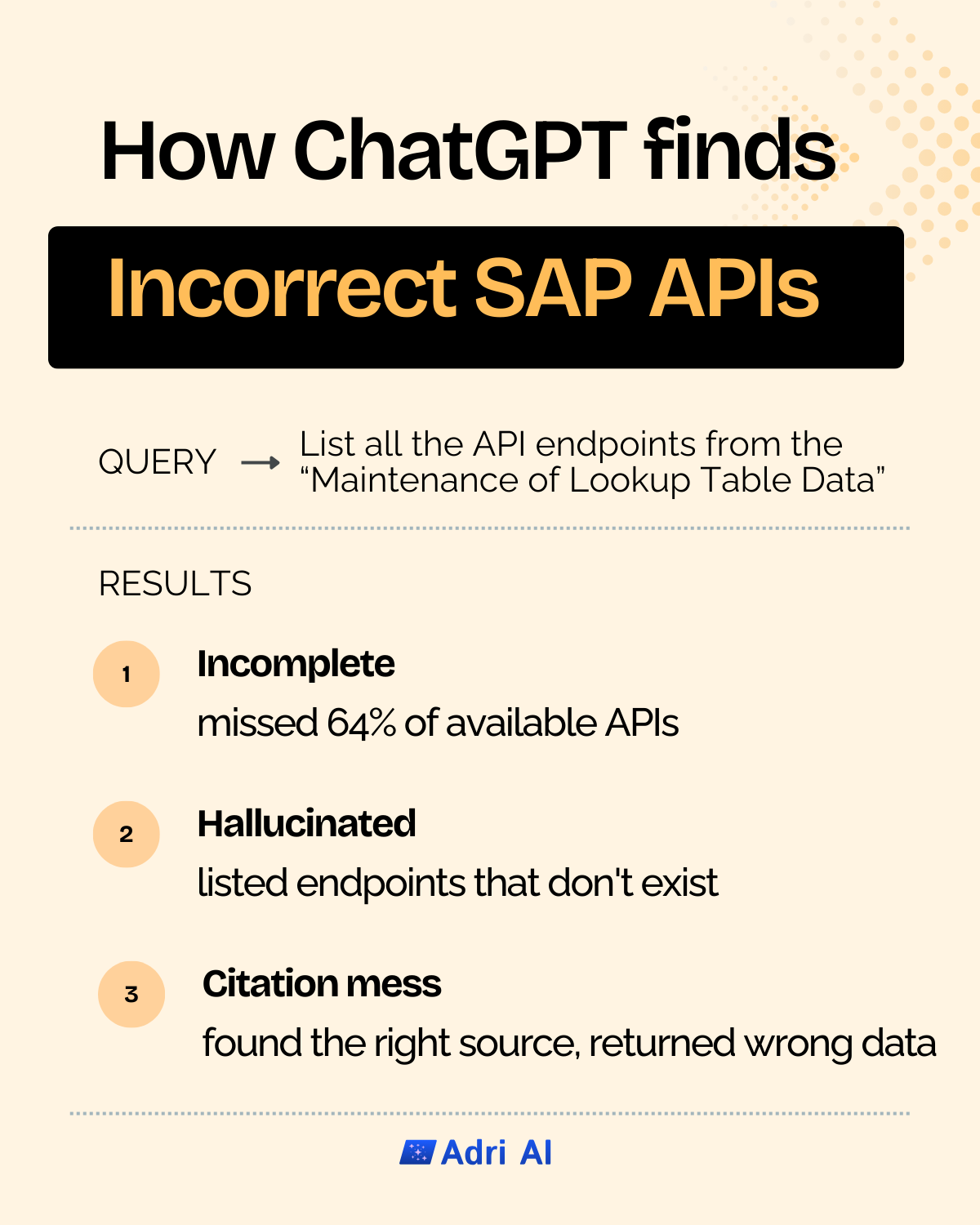 How ChatGPT finds incorrect SAP APIs