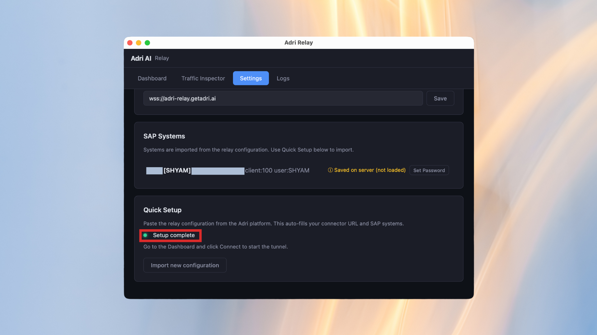 Verify Setup complete status